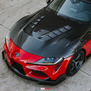 TV-style double sided carbon fiber hood for 2020-2024 Toyota GR Supra-3