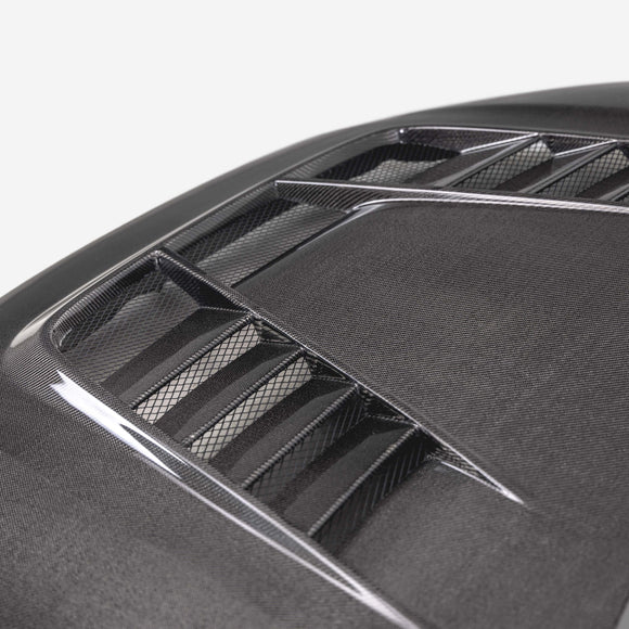 TV-Style Double Sided Carbon Fiber Hood For 2023-2024 Honda Civic Type R