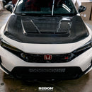 TV-Style Double Sided Carbon Fiber Hood For 2023-2024 Honda Civic Type R-5