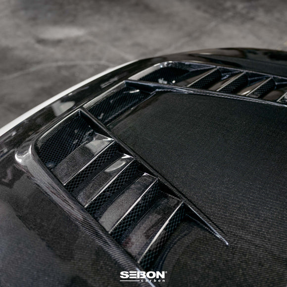 TV-Style Double Sided Carbon Fiber Hood For 2023-2024 Honda Civic Type R