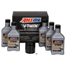 AMSOIL 20W-50 Synthetic V-Twin Oil Change Kit - 5 Quarts with Black Filter One-1