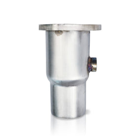 Stainless Works Collector Adapter 3-Bolt 3in OD Tubing 2-1/2in OD Outlet + O2 Bung - 0