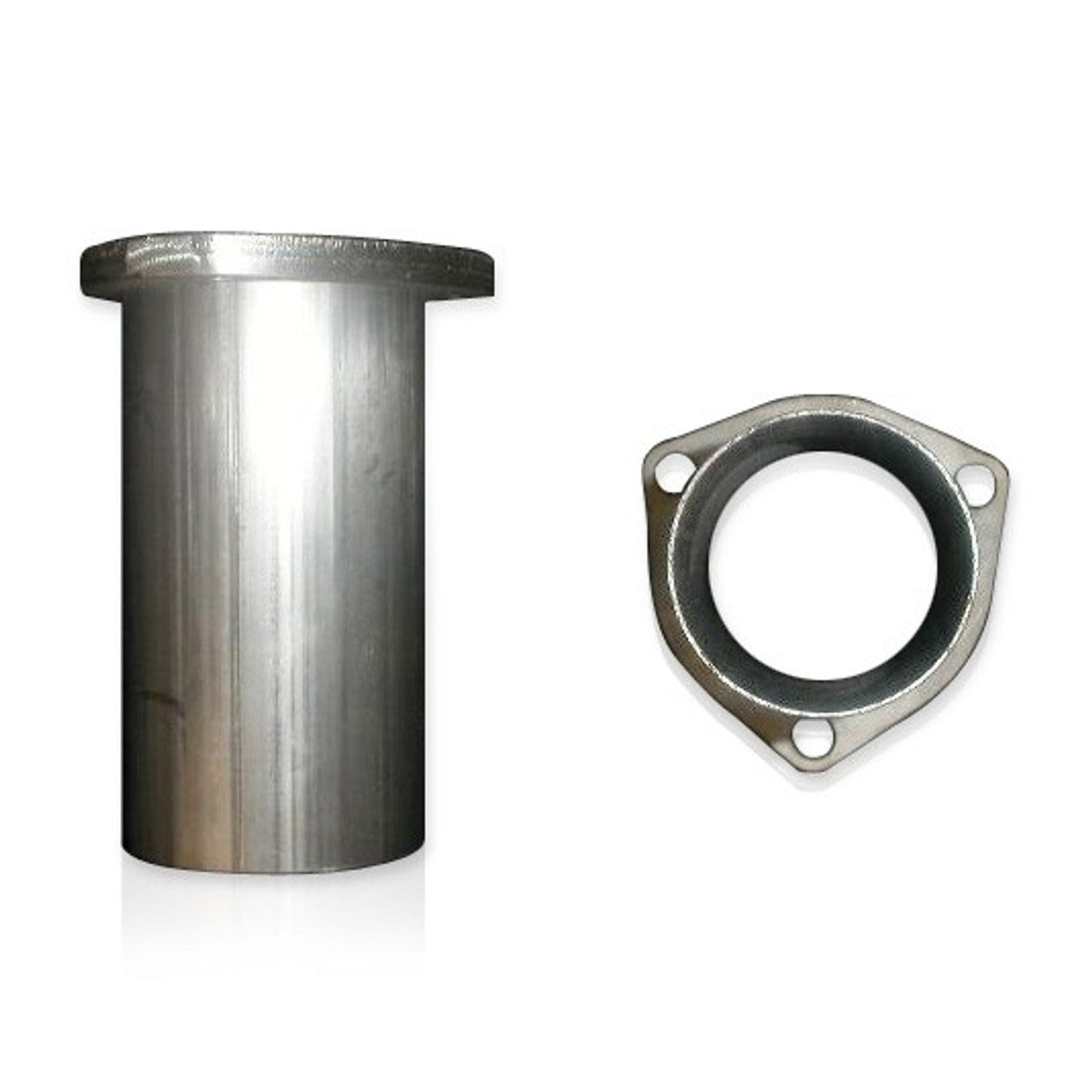 Stainless Works Collector Adapter 3-Bolt 3-1/2in OD Tubing 3-1/2in OD Outlet