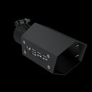 MBRP Universal 4in Hex Tip 2.5in Inlet 10in Length w/ Logo - Black Coated-1