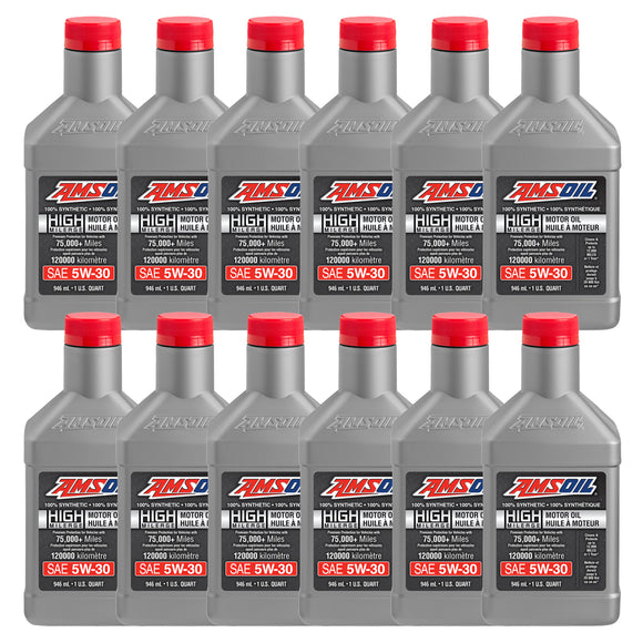 AMSOIL 5W-30 100% Synthetic High-Mileage Motor Oil Case of 12
