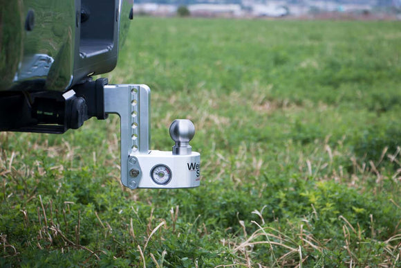 Weigh Safe 6in Drop Hitch w/Built-in Scale & 2in Shank (10K/12.5K GTWR) - Aluminum