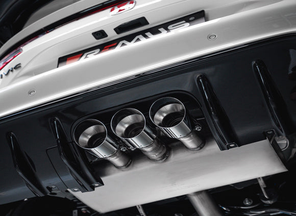 Remus cat-back Sport Exhaust centered (absorption principle) Honda Civic Type-R, incl. EC approval