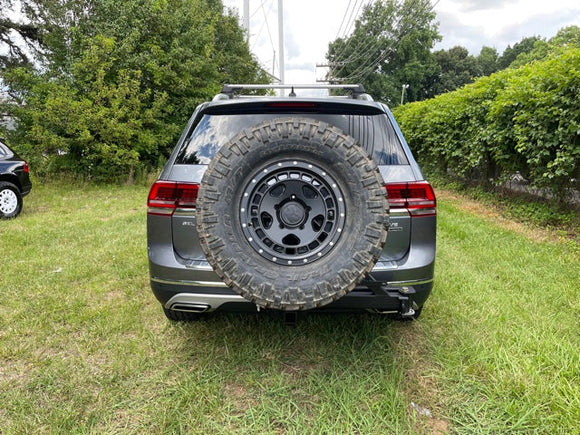 HITCH AXIS, HITCH MOUNTED SPARE TIRE SWING OUT CARRIER - CAYENNE/TOUAREG/Q7