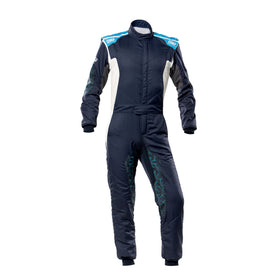 OMP Tecnica Hybrid Overall - Sz 64 (Navy/Cyan)