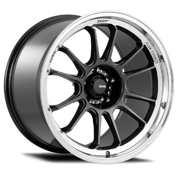 KONIG HYPERGRAM 17 X 9 +40 5 X 100 CB73.1 METALLIC CARBON W/ MACHINED LIP