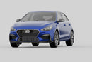 Rally Armor 19-21 Hyundai Elantra GT N Line/i30 Black UR Mud Flap w/Performance Blue Logo-2