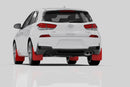 Rally Armor 19-21 Hyundai Elantra GT N Line/i30 Red UR Mud Flap w/Black Logo-2