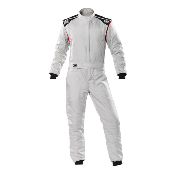 OMP FIRST-S OVERALL SILVER SIZE 62 FIA 8856-2018 + SFI