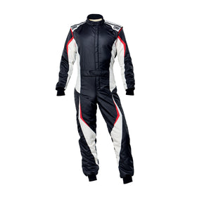 OMP TECNICA EVO SUIT BLACK/WHITE SIZE 60 FIA 8856-2018 + SFI