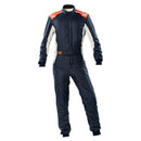 OMP ONE-S OVERALL NAVY BLUE/ORANGE SIZE 60 FIA 8856-2018 + SFI-1