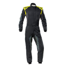 OMP Tecnica Hybrid Overall Fia 8856-2018 Black / Fluo Yellow Sz 62