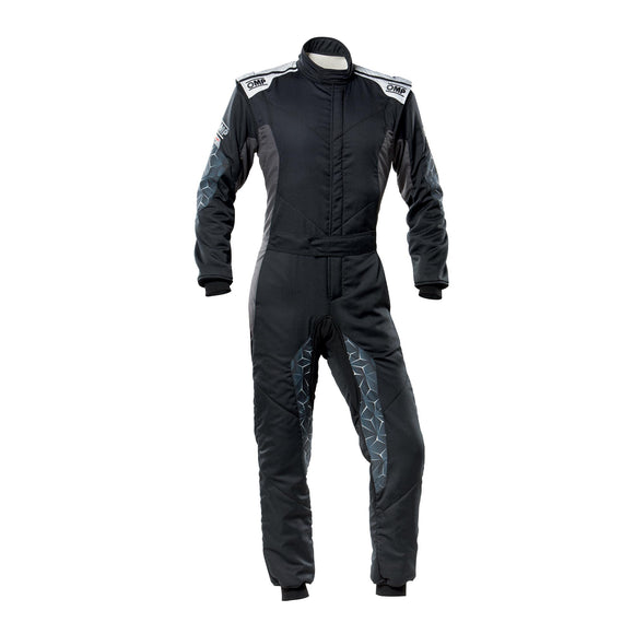 OMP Tecnica Hybrid Overall Fia 8856-2018 Black / Silver Sz 64