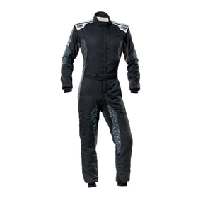 OMP Tecnica Hybrid Overall Fia 8856-2018 Black / Silver Sz 44