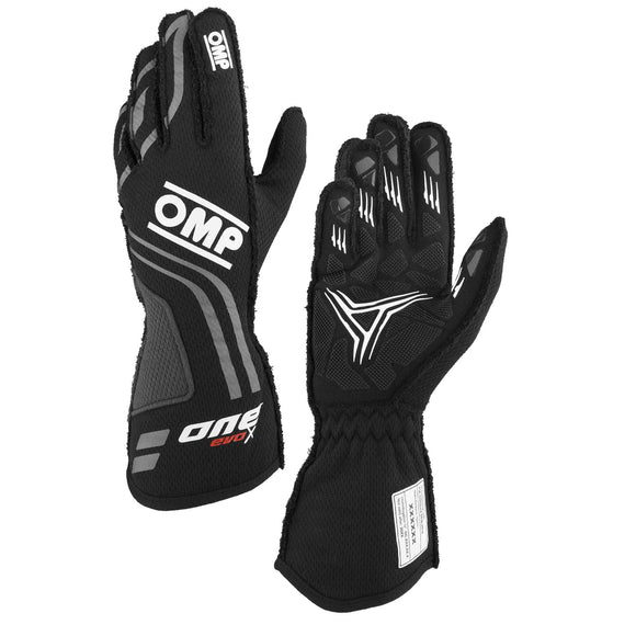 OMP One Evo X Gloves Black - Size L (Fia 8856-2018)