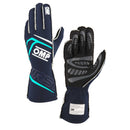 OMP FIRST GLOVES FIA 8856-2018 MY2025 NAVY BLUE / TIFFANY SZ XS-1