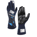 OMP SPORT GLOVES FIA 8856-2018 MY2025 NAVY BLUE / CYAN SZ M-1