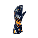 OMP One-S Gloves Navy Blue/Forange - Size S Fia 8556-2018-1