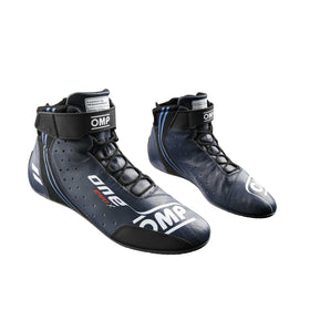 OMP ONE EVO X SHOES MY2024 FIA 8856-2018 NAVY BLUE / CYAN SIZE 40