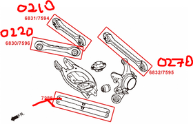 Megan Racing Rear Toe Control Arms BMW 1-Series (E82|E88) | 3-Series (E90|E91|E92) 2008-2013 - 0