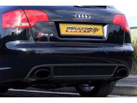 MILLTEK CAT-BACK AUDI RS4 2006 2008 NON-RESONATED. INCLUDING SATIN SHEEN BLACK T