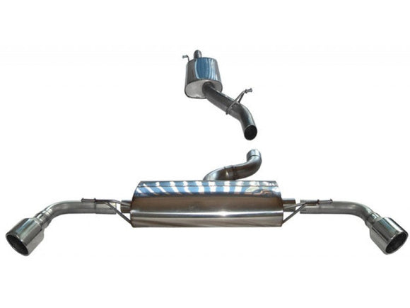 MILLTEK CAT-BACK AUDI TT MK2 2006 2010 RESONATED (QUIETER). DUAL GT-100