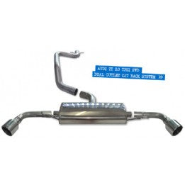 MILLTEK CAT-BACK AUDI TT MK2 2006 2011 DUAL - REQUIRES VALANCE FROM THE 3.2 V6 M