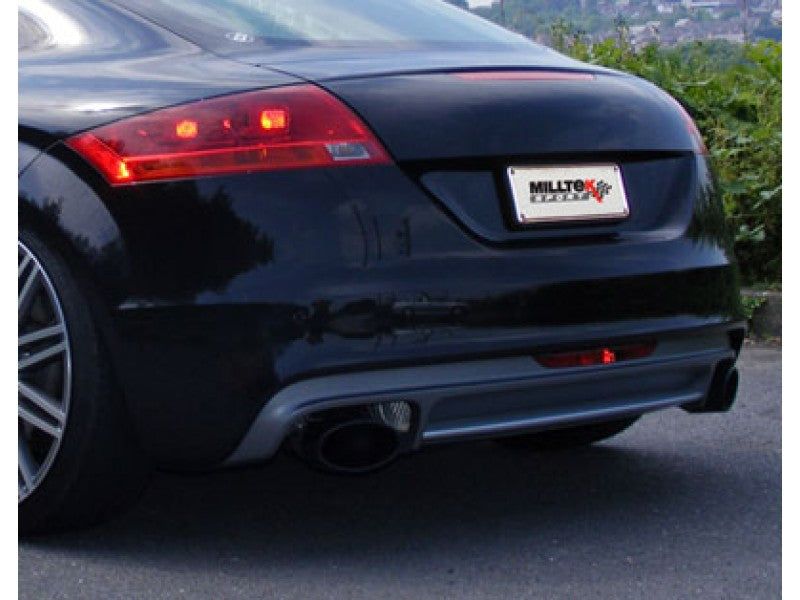 Milltek Cat Back - Ceramic Coated Satin Black Dual Oval Tips - MK2 TT 2.0T 2WD 2008-2011 - 0