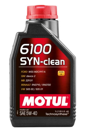 Motul 1L 6100 Syn-Clean 5W40 Engine Oil