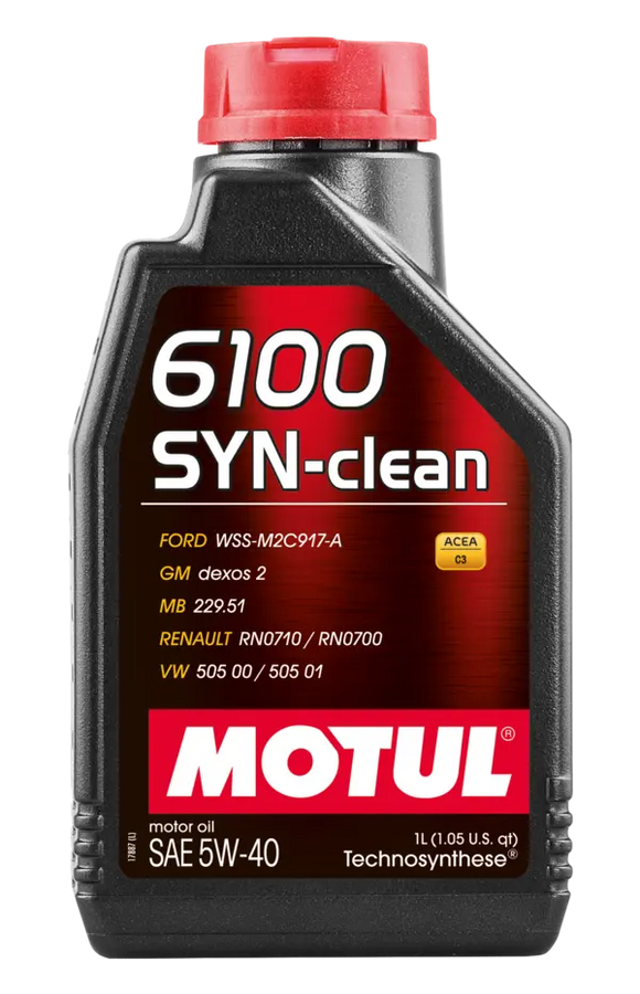 Motul 1L 6100 Syn-Clean 5W40 Engine Oil