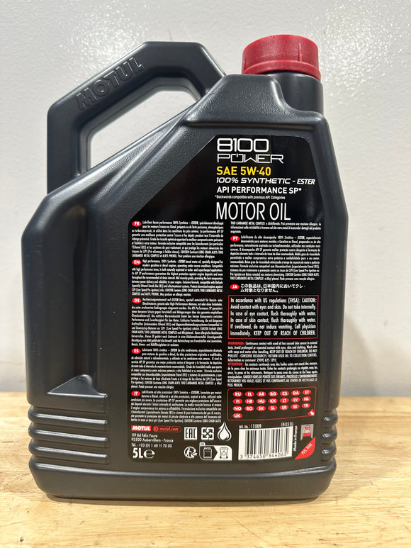 Motul Full Synthetic 5W-40 8100 Power 5L