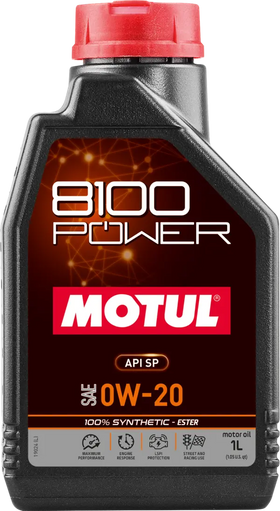 Motul 1L Synthetic Engine Oil 8100 Power 0W20