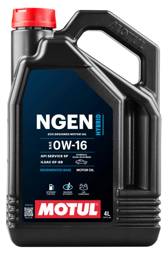 NGEN HYBRID 0W-16 (4 LITER) Hybrid Line - 100% Synthetic
