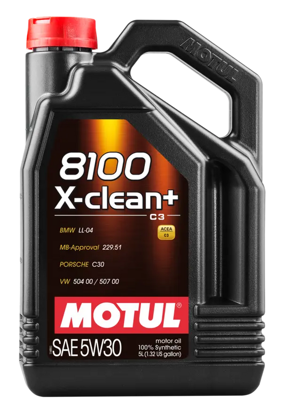 8100 X-CLEAN+ 5W-30 Engine Oil (5 Liter) - Motul 106377