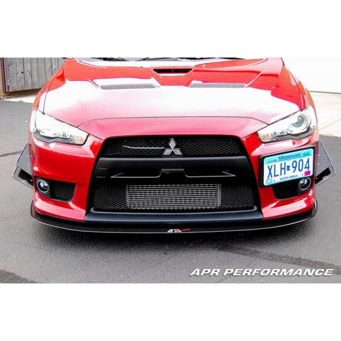 CARBON FIBER Wind Splitter With Rods Mitsubishi Evo 10 2008-16 - 0