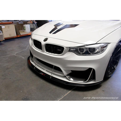 CARBON FIBER Wind Splitter With Rods BMW F80/82 M3/4 W/ M Performance Airdam 201 - 0