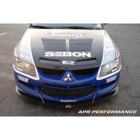CARBON FIBER Wind Splitter With Rods Mitsubishi/EVO 8 2003-2005 - 0