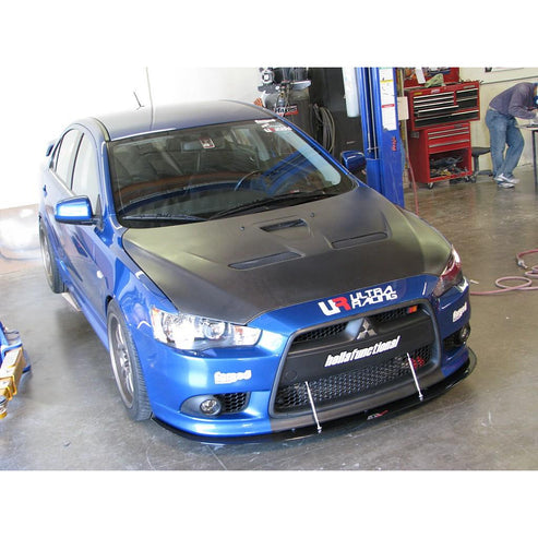 CARBON FIBER Wind Splitter With Rods Mitsubishi/Lancer Ralliart 2009-16