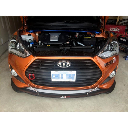CARBON FIBER Wind Splitter With Rods Hyundai Veloster 2011-Up
