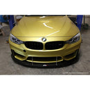 CARBON FIBER Wind Splitter With Rods BMW F80/82 M3/4 W/Factory Bumper 2014-Up-2