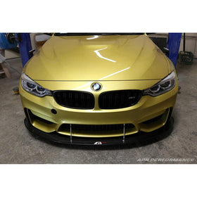 CARBON FIBER Wind Splitter With Rods BMW F80/82 M3/4 W/Factory Bumper 2014-Up - 0