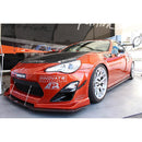 CARBON FIBER Wind Splitter With Rods Scion FRS W/APR GT Bumper 2013-16-2
