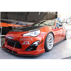 CARBON FIBER Wind Splitter With Rods Scion FRS W/APR GT Bumper 2013-16 - 0