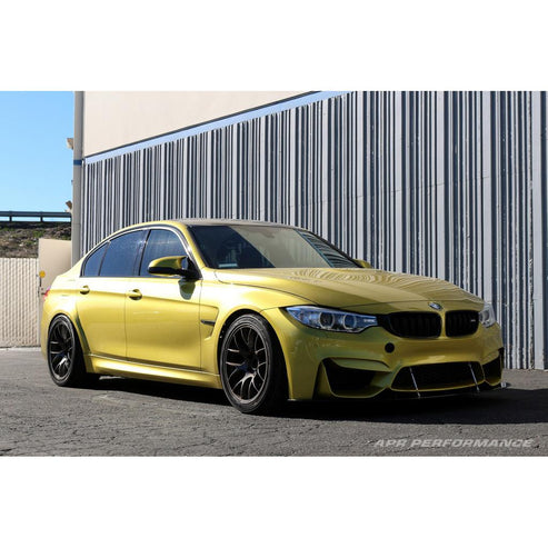 CARBON FIBER Wind Splitter With Rods BMW F80/82 M3/4 W/Factory Bumper 2014-Up