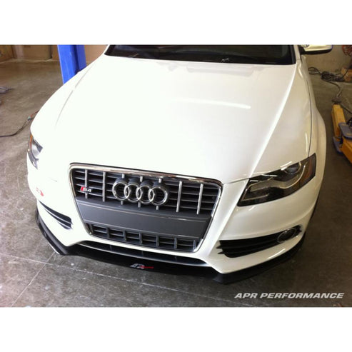 CARBON FIBER Wind Splitter With Rods Audi S4 Factory Bumper 2009-12 - 0