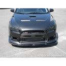 CARBON FIBER Wind Splitter With Rods Mitsubishi Evo 10 With Factory Aero Lip 200-3
